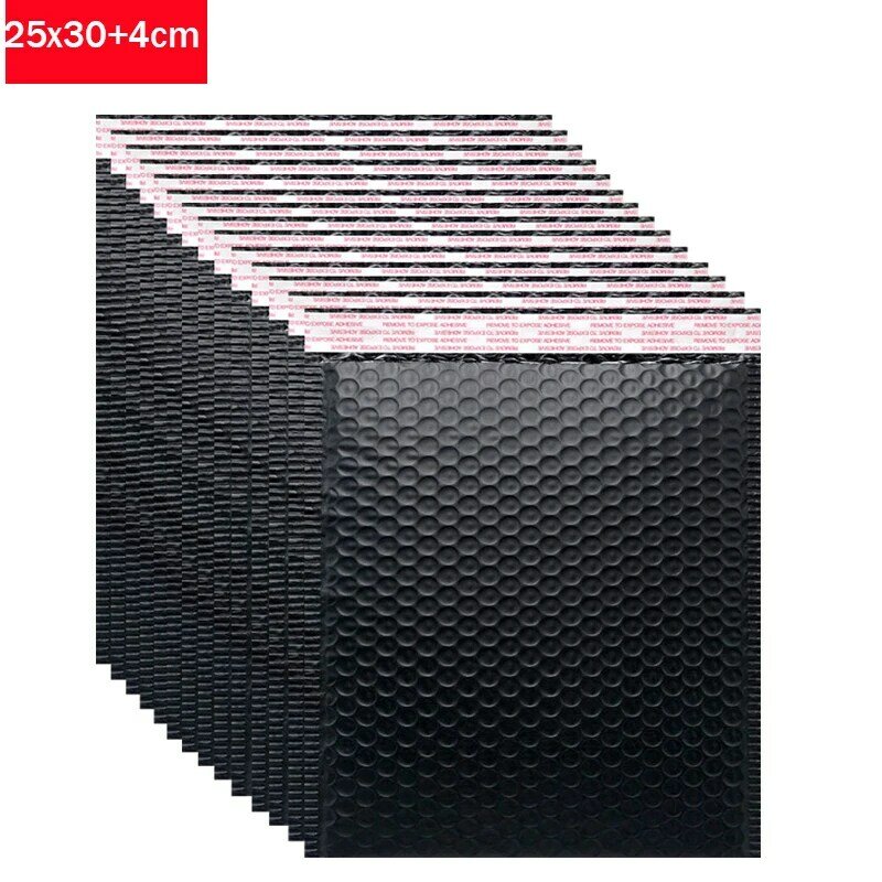 50Pcs สีดำ Co-Extruded ฟิล์มโฟมแฮนด์เมดซอง25X30ซม.ข้อกำหนดหนาไปรษณีย์การจัดส่งกันกระแทกและกันน้ำ