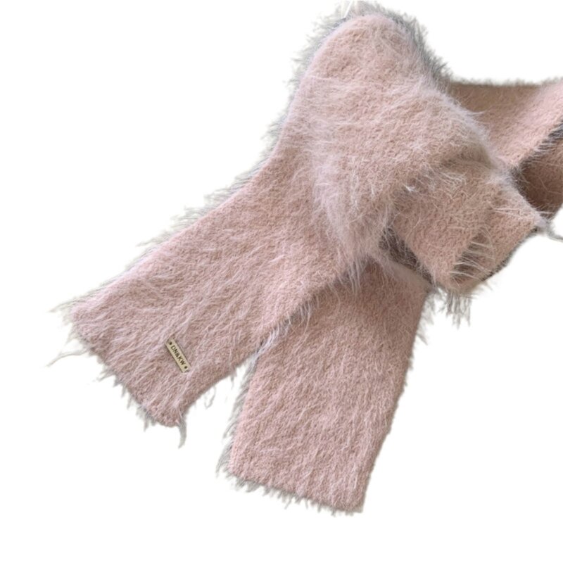 Уникальный зимний шарф, однотонный шарф, сладкий шарф для подростков в стиле панк, сохраняющий тепло