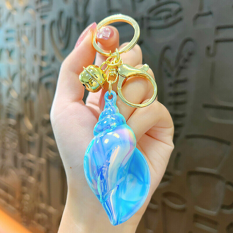 Süße Muschel Schlüssel ringe mit Glocke Schlüssel bund für Frauen Muschel Anhänger exquisite Tasche Schlüssel ring Ornamente Meer Souvenir Geschenke Lieferungen