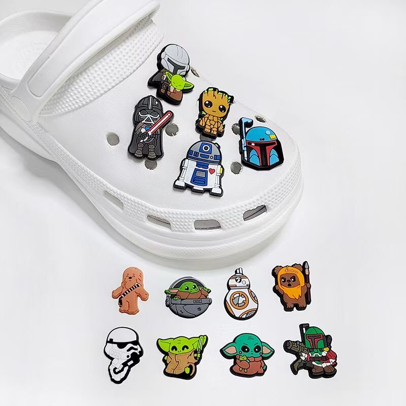 Hot Toys Disney Star Wars PVC Shoes Charms Cartoon Sandals Accessories Buckle For Clogs Shoe Decorate Boys Kids X-mas Gifts