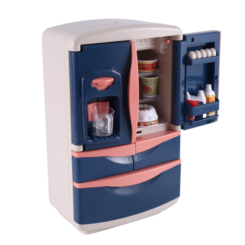 Yh218-2Ce frigorifero per simulazione domestica piccoli elettrodomestici per bambini giocattoli ragazzi e ragazze impostano musica con luci