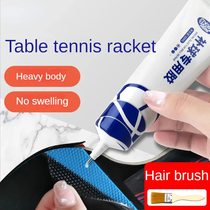 Colle spéciale pour raquette de tennis de table, adhésif en caoutchouc