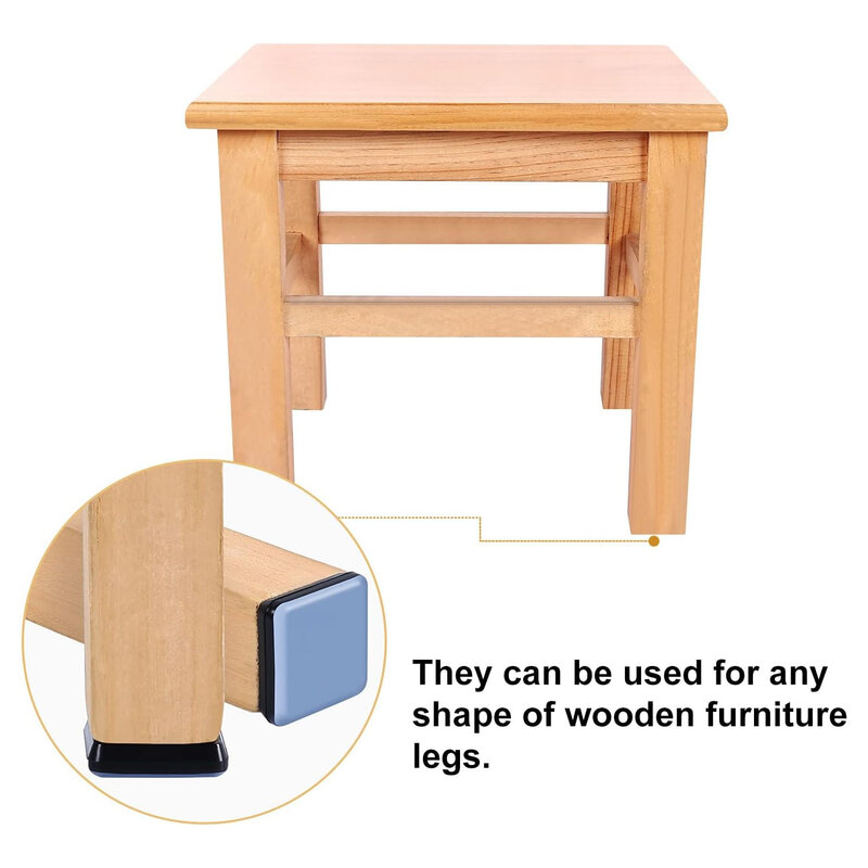 Coussinets de jambe de meubles avec pieds à clous, déplacement de meubles, protecteur de sol pour tables, canapés, inclinables, 16 pièces
