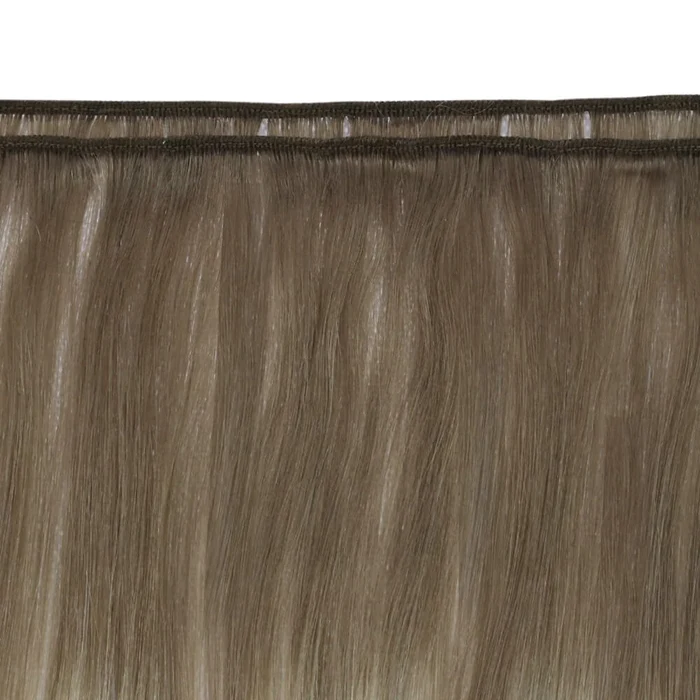 Moressoo-Extensões de trama de cabelo virgem para as mulheres, 100% cabelo humano real, costurar em 50g pelo conjunto, 12 meses, alta qualidade