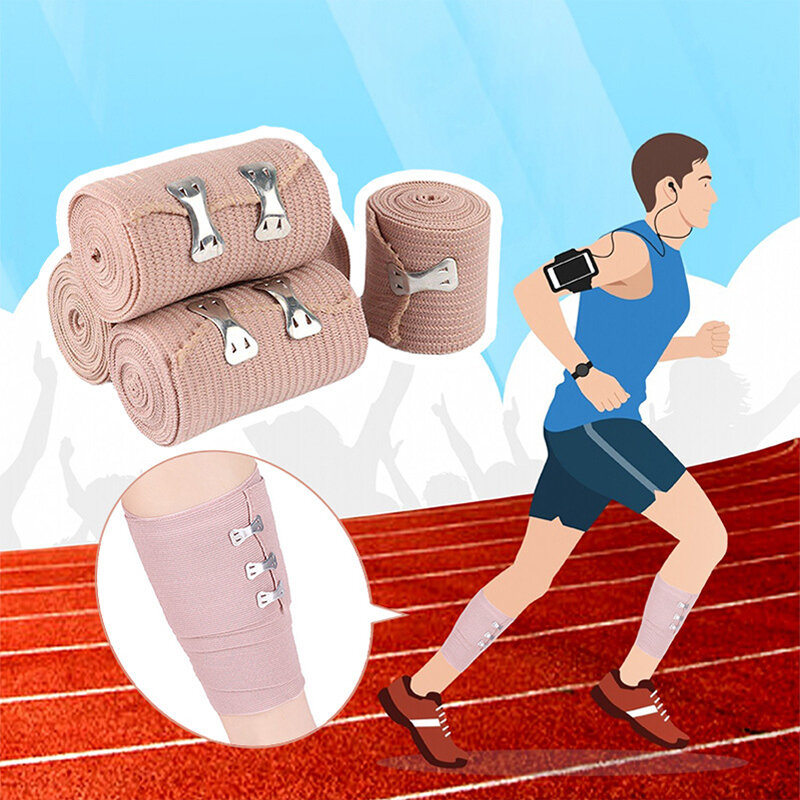 Vendaje elástico de alta elasticidad, banda deportiva, torniquete, baloncesto, vendaje de protección para el tobillo y la rodilla, 4,5 m/rollo