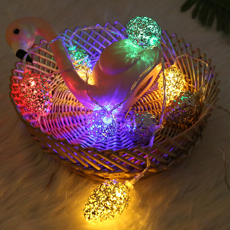 Snow Pattern Pinecone Lamp String Led Pinecone Fairy Tale Lamp Christmas Decoration Pendant Photo Props Flashing Lamp String