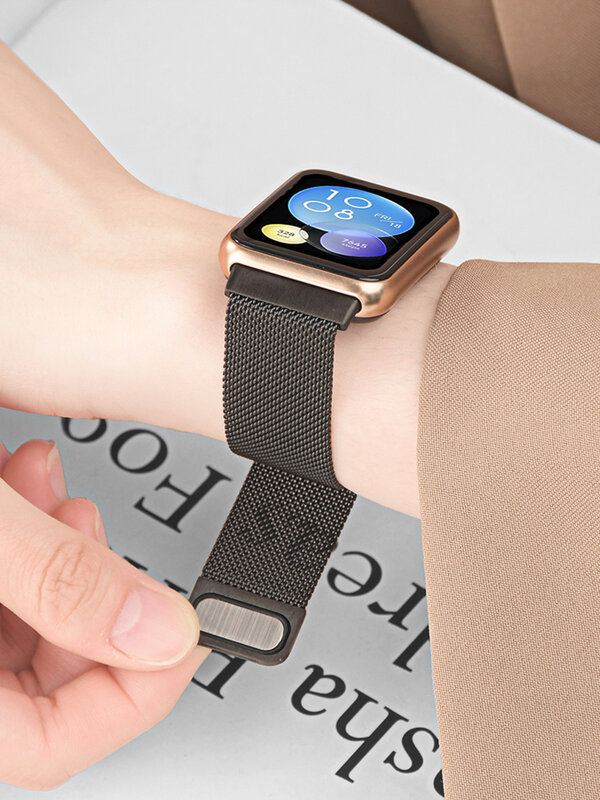 Ремешок «Миланская петля» для Huawei Watch FIT 2, умный магнитный браслет из нержавеющей стали для наручных часов, аксессуары для Huawei Watch fit
