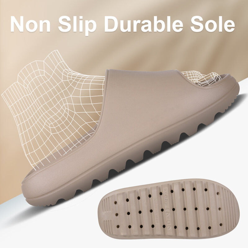 Pallene Thick Bottom Slippers For Women  Summer Fashion Comfort Slides Men Bath Soft Sole Slippers Anti-Slip House Couple Sandal