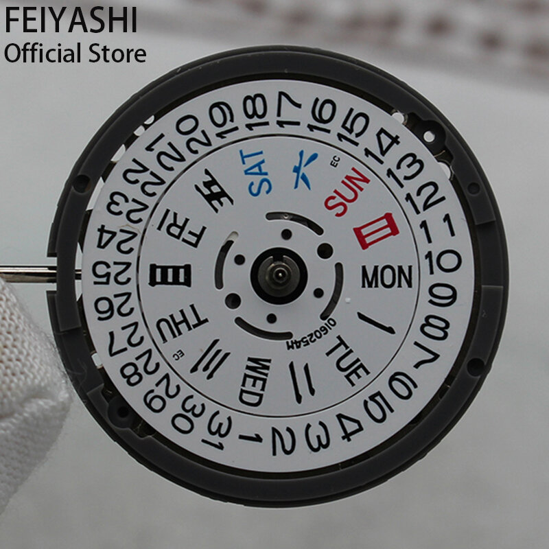 NH36A automatyczny ruch mechaniczny o 3:00 korona japońskie oryginalne męskie zegarki akcesoria do naprawy dzień tygodnia