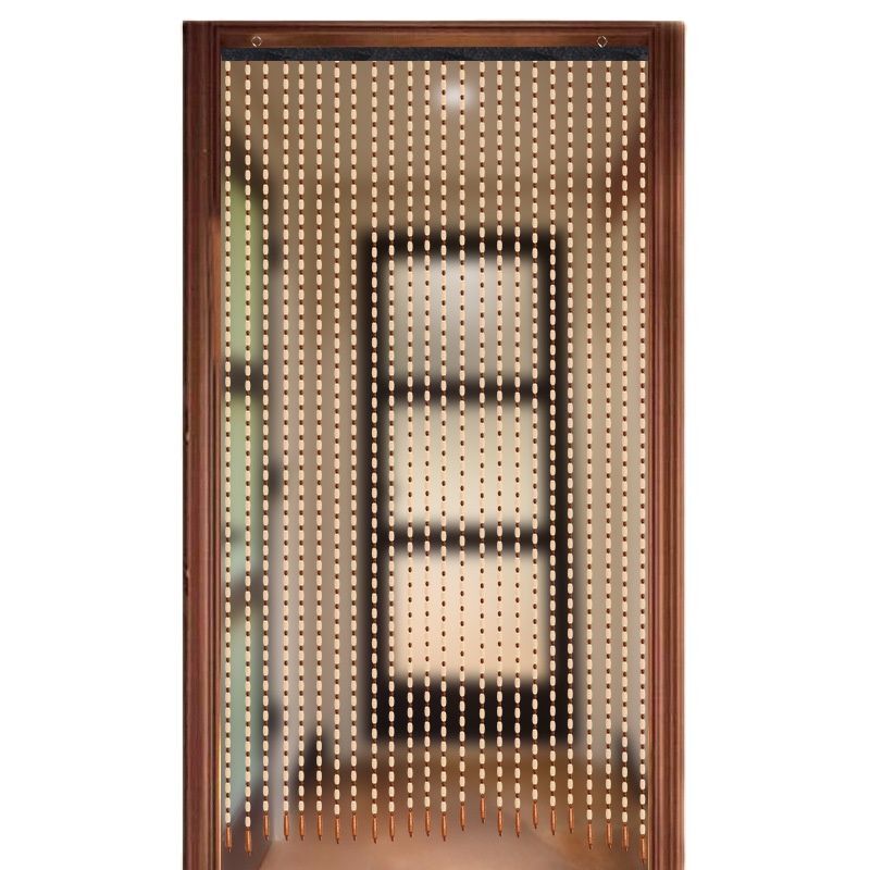 Rideau de porte en perles de bambou en bois, frange faite à la main, ULde séparation anti-buée, décoration d'intérieur, synchronisation de pièce
