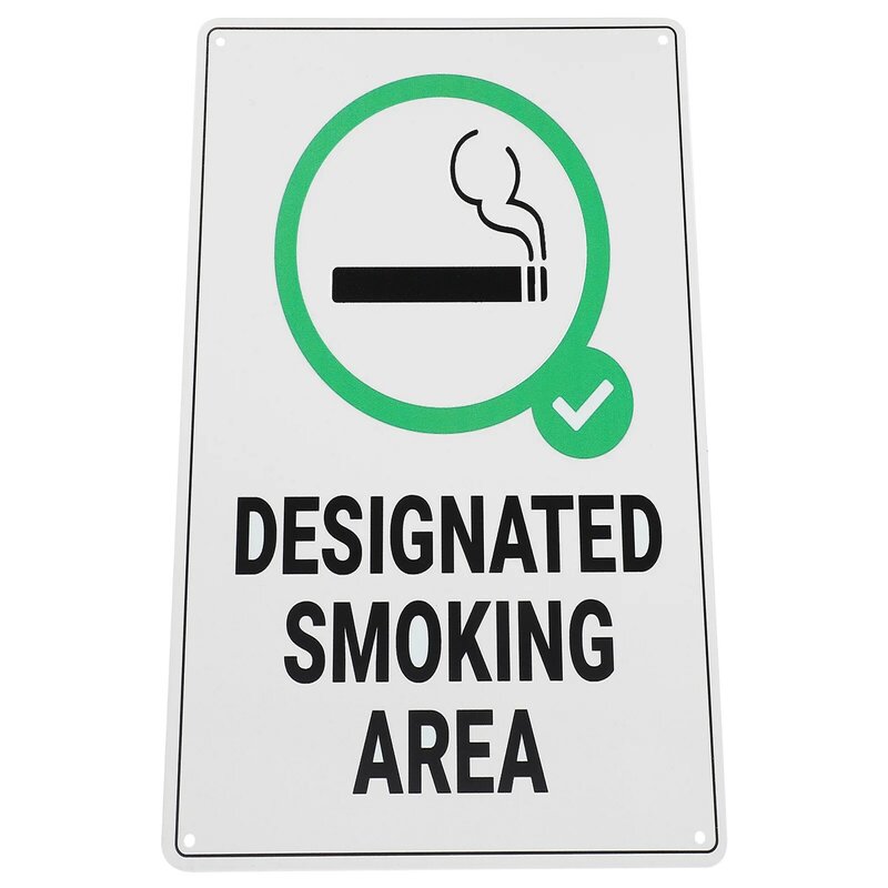 Smoking Area Sign Board Wall Indoor Indicator for Home Smoking Area Wall Signs