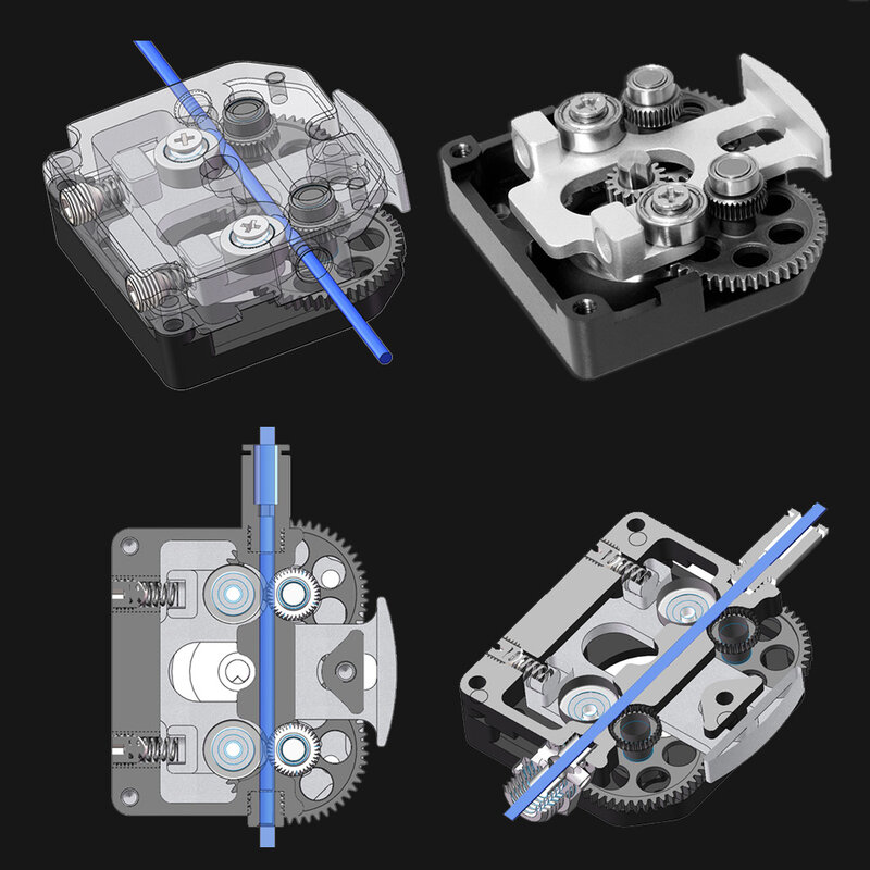 Neuer Ganzmetall-Extruder-Upgrade-Ender 3 v2 flsun wärme behandeltes Metall getriebe hrc60 omgv2s f1 Set 3D-Druckerteil omg v2s