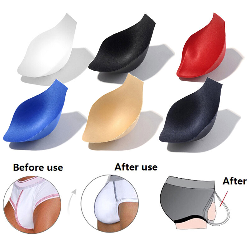 Men Underwear Protection Pad Inner Boxer Pads Enlarge Protection Pad Mens Swimwear Enlarge Penis Pouch Pad Sexy