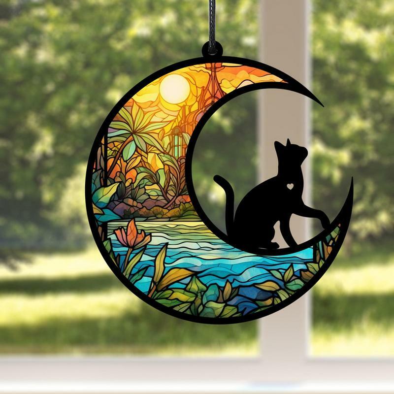 Pet Memorial Suncatcher, Catcher luz comemorativa, Acrílico Pet Ornamentos, Vitral janela ornamentos para casa