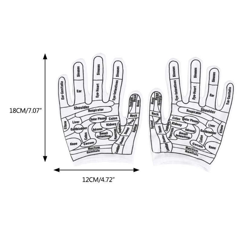 Y166 luvas reflexologia acupressão mão spa ferramenta reflexologia pontiaguda luvas impressão para estimular pontos