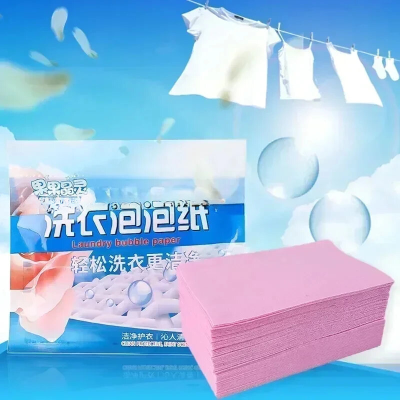 60 Pcs Laundry Tablets Concentrated Washing Powder Laundry Soap Washing Machine Clothing Strong Cleaning Sheets Detergent