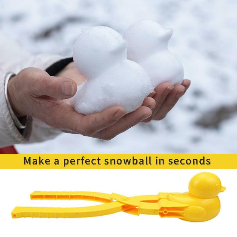Duck Snow Shaper Duck Shape Sand Ball Moldes com alça Cartoon Animal Maker Clip para Summer Beach Toys Outdoor
