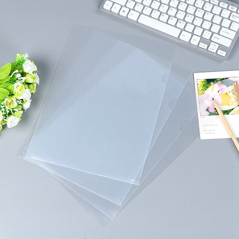 Пластиковые папки 50 шт., бумажники для защиты бумаг A4, с открытыми рукавами сверху и сбоку