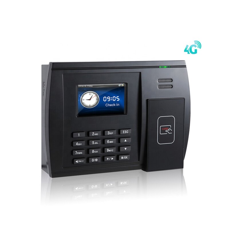 무선 펀치 카드 RFID 카드 리더 시간 및 출석 기계, TCP/IP 및 USB 포트 포함, 4G