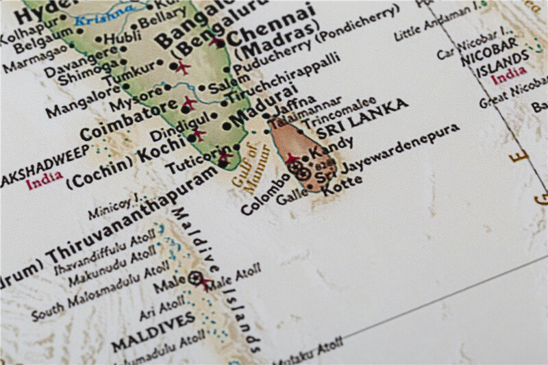 미국 롤 포장 벽 장식 미국 지도, 홈 오피스 장식, A2 사이즈 고급 캔버스 인쇄 프레임 없는 지도