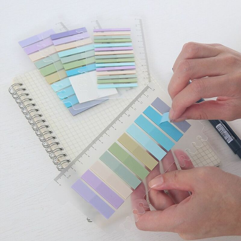 Morandi Color Loose-leaf Memo Pad Sticky Notes Office Supplies With Ruler Index Flags Tab Strip Label Bookmark Reading Label