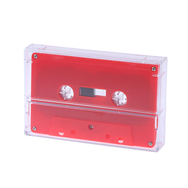 1Set Audio Tape Clear Storage Box Standard Cassette Color Blank Tape Player With 45 Minutes Magnetic  For Speech Music Recording