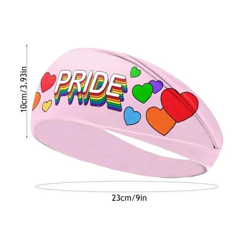 Diadema de arcoíris para hombre y mujer, bandanas coloridas para el sudor, diademas deportivas de arco iris para el trabajo, accesorios de orgullo, decoración