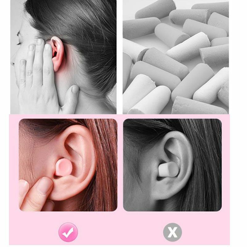 1 typ pudełka zatyczki do uszu z pianki anty-hałas redukujący śpiąca zatyczka do uszu Mulitcolor zatyczki do uszu z redukcją szumów powolne powracanie do kształtu redukcja szumów