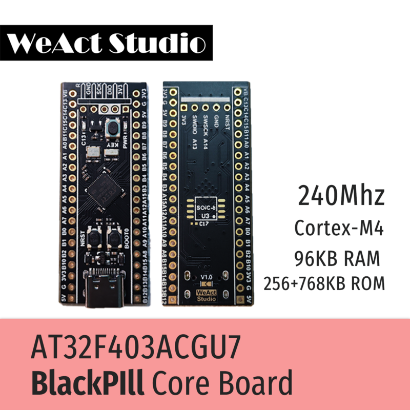 WeAct-tablero de aprendizaje, placa de demostración, Ardiuno, AT32F403ACGU7, AT32F4, AT32, BlackPill Core