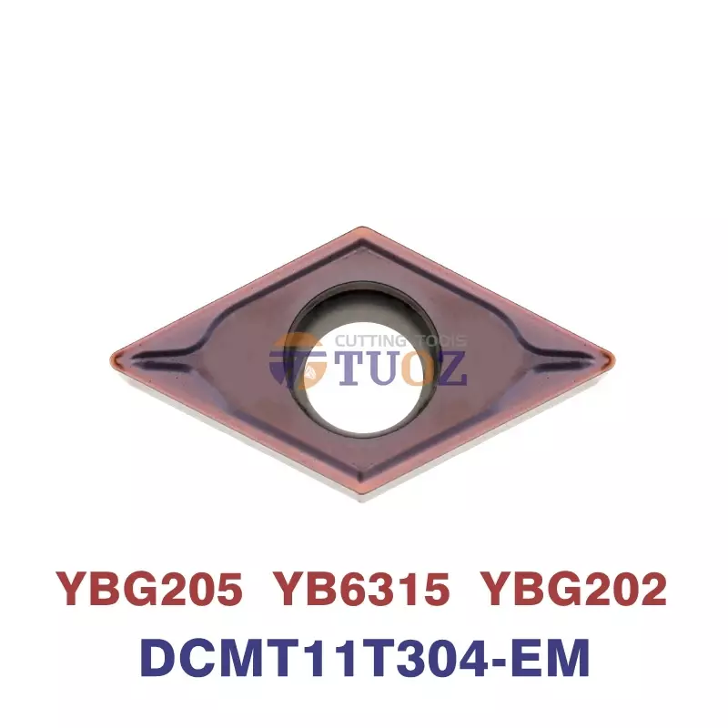 Original DCMT11T304-EM YBG205 AHF YB6315 YBG202 DCMT 11T304 Carbide Insert Processing: Stainless Steel Lnternal Turning Tools
