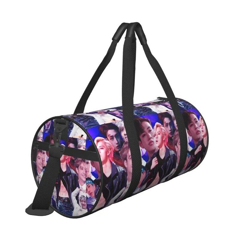Дорожная сумка Bang Chan, спортивная сумка K Pop Boy, спортивные сумки для выходных, большая багажная сумка с рисунком, милая сумка для фитнеса для мужчин и женщин