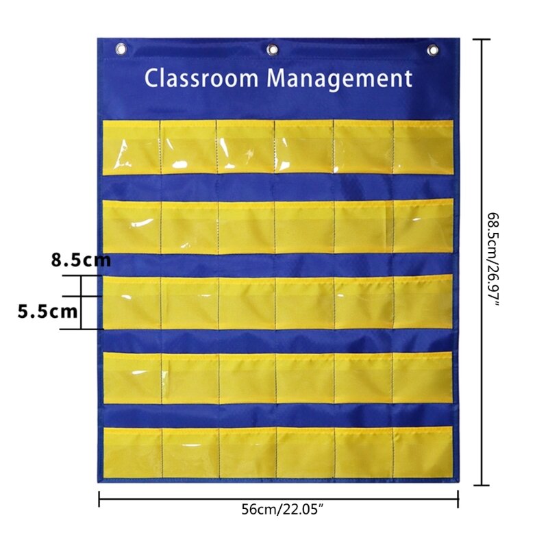 Gráfico bolso para gerenciamento sala aula, centro organização, gráfico bolso para pré-escola