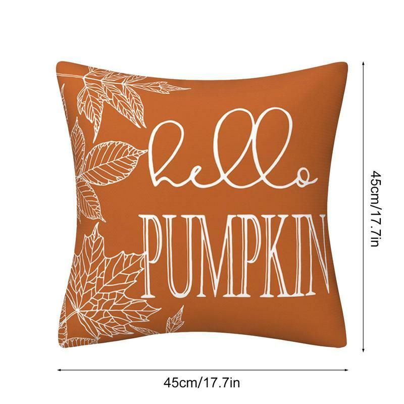 Fall Throw Pillow Covers Fall Decor Pillow Cases Soft And Reusable Throw Pillowcases Pumpkin Autumn Cushion Cover For