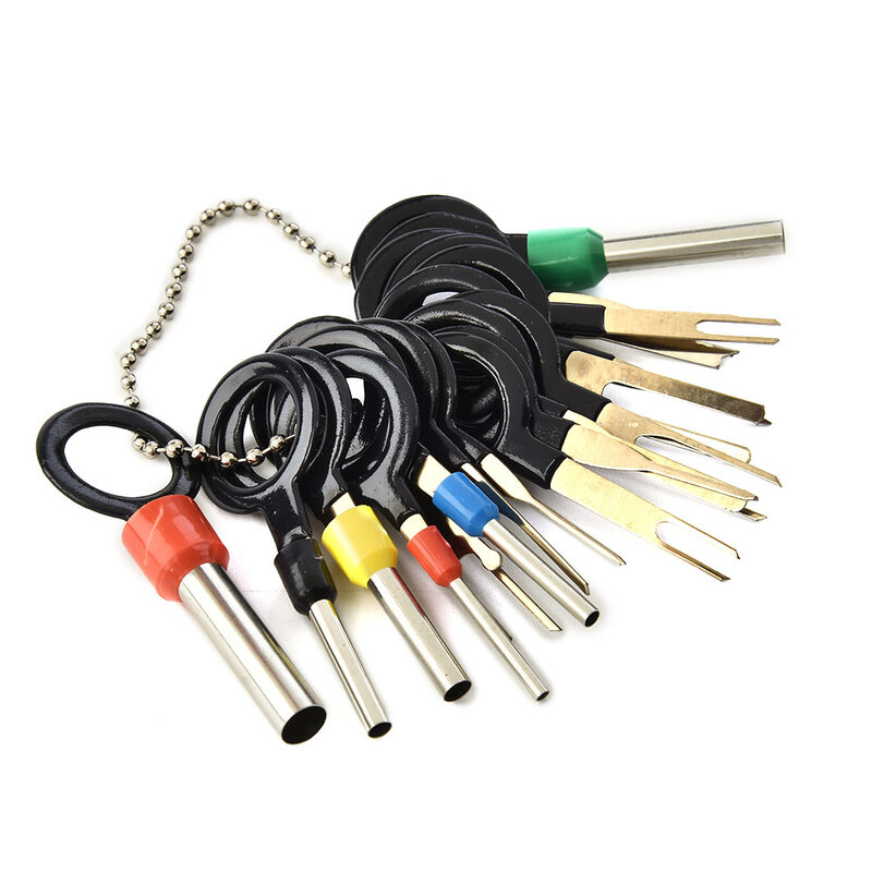 41 Pcs Car Terminal Removal Tools Car Electrical Wiring Crimp Connector Pin Extractor Stainless Steel Car Repair Tools