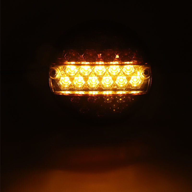 2 sztuki 12V 24V 20 Led przyczepa samochodowa tylne światła uniwersalne dla ciężarówki okrągłe tylne światła wskaźnik hamowania hamulca lampka kierunkowskazu