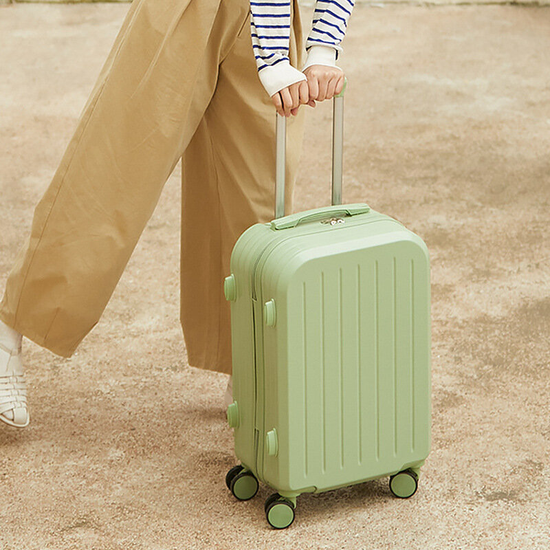 PLUENLI bagaglio di bell'aspetto femminile Trolley piccolo studente maschio muto ruota universale Password valigia