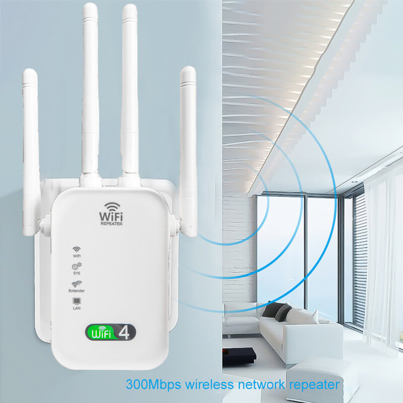 Wi-Fi-ретранслятор Creacube, 300 м, Wi-Fi-Ethernet-удлинитель, беспроводной Wi-Fi-усилитель, Wi-Fi-ретранслятор сигнала, Wi-Fi-роутер