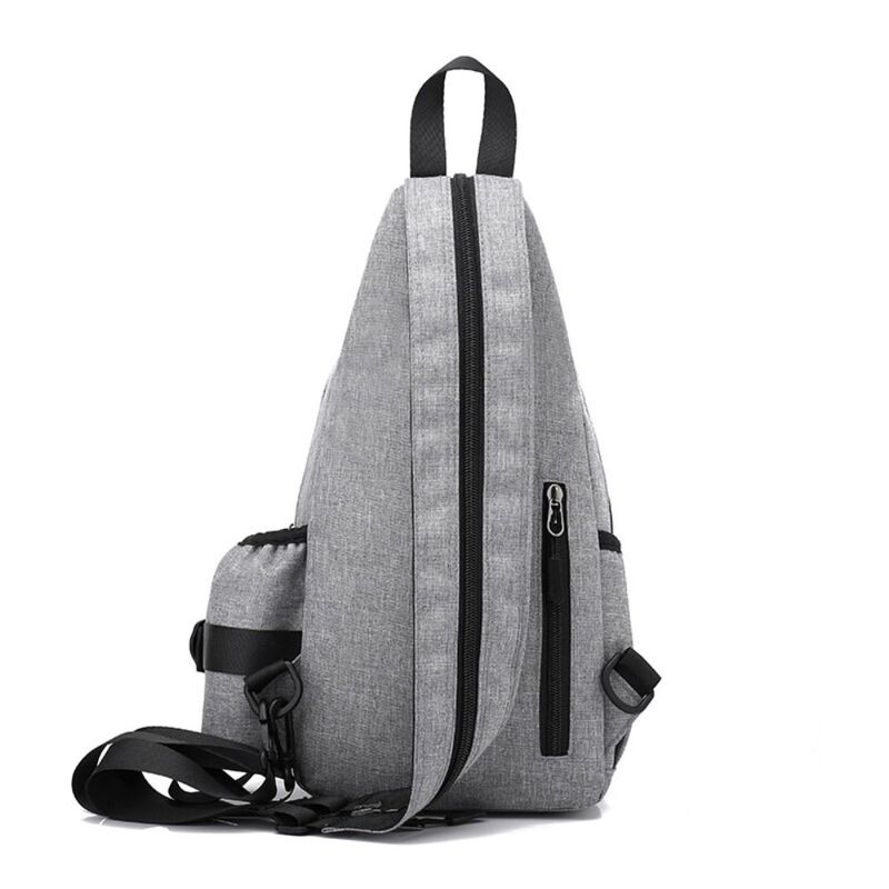 Oxford Cloth Men Chest Bag Fashion Large Capacity with USB Jack Handbags Waterproof Casual Crossbody Bag