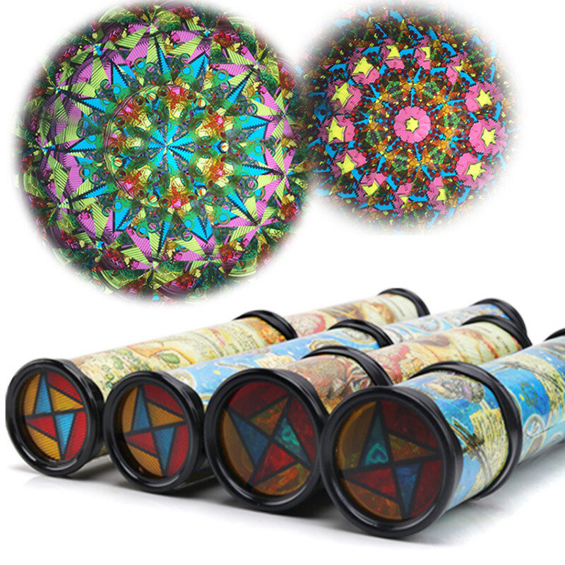 Large Scalable Rotating Kaleidoscopes Rotation Adjustable Interior Magic Variety Fancy Colored World Baby Kid Toy Children