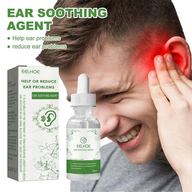 Aceite de tratamiento para zumbidos de oído, alivio del dolor, pérdida de zumbido, gotas herbales, remedio para los oídos, antidolor auditivo, C3Y8, 20ml