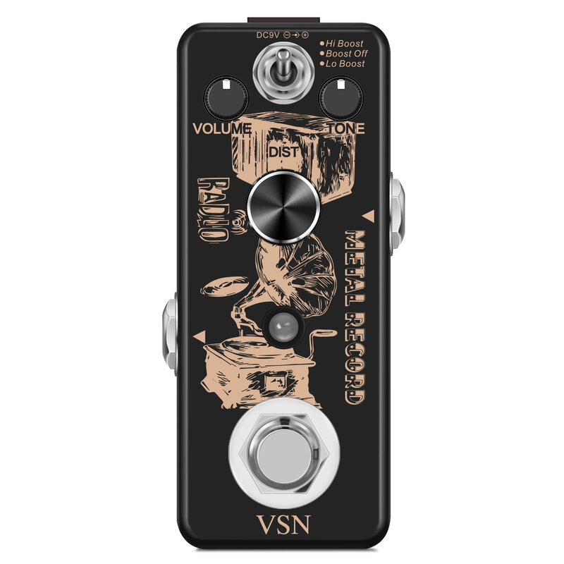 VSN LEF-305 Pedal distorsi Heavy Metal, Pedal Dist Analog Holy War, Pedal gitar listrik, suara logam 80, Bypass sejati