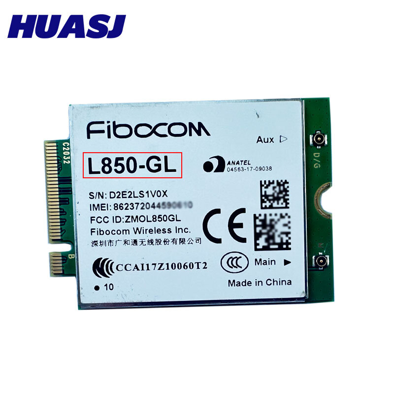 Huasj Fibocom L850-GL 4G LTE 모뎀, Cat9 M.2 셀룰러 WWAN 모듈, 인텔 XMM 7360