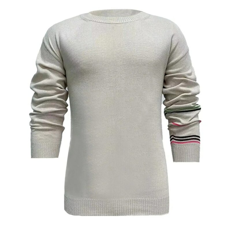 Suéter transpirable fino para hombre, camisa de fondo, moda Retro informal, temperamento elegante británico, gran oferta