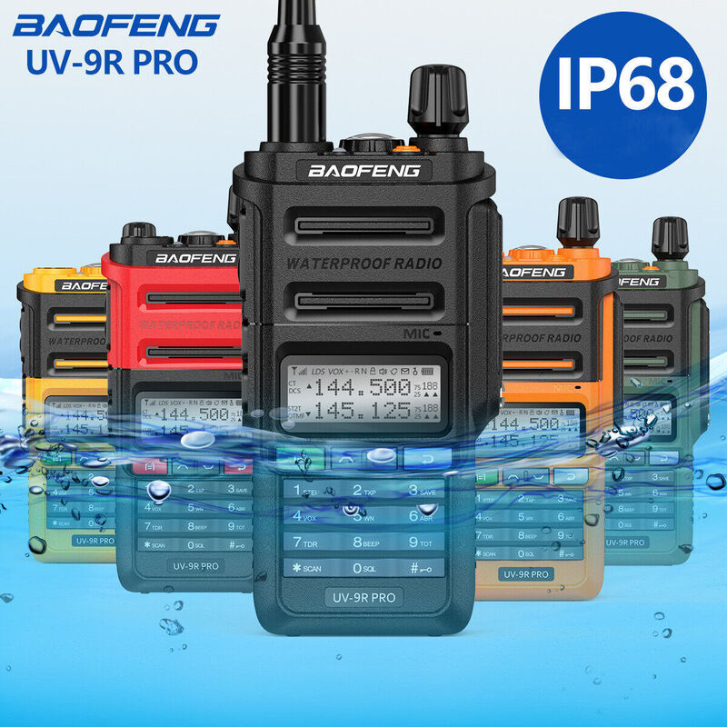 Baofeng-walkie-talkie UV-9R Pro V1 V2, resistente al agua IP68, cargador tipo c, potente, UHF, VHF, largo alcance, UV-9R Plus, Radio Ham CB, 2023
