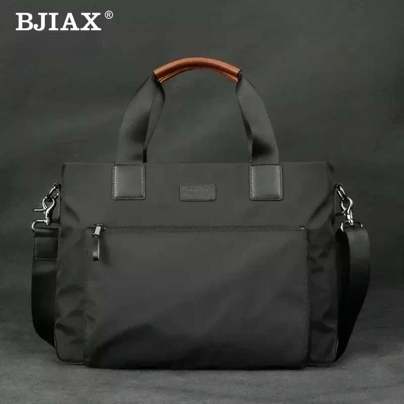 Bjiax กระเป๋าบุรุษแบบใหม่แนวนอนกระเป๋าลำลองผู้หญิงธุรกิจไนลอนอ็อกซ์ฟอร์ดผ้าดิบกระเป๋ากระเป๋าสะพายแบบคาด