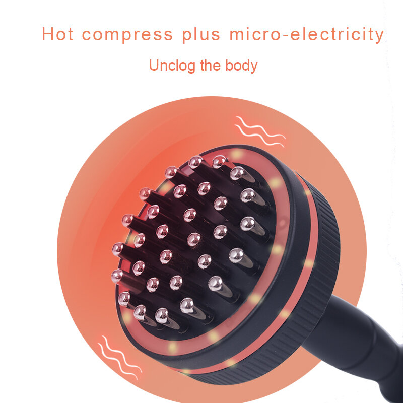 Zdrowie pogłębiarka Meridian szczotka do masażu detox ciepły mikroprąd Moxibustion masażer wyszczuplający gorący kompres czerwonego światła podczerwonego