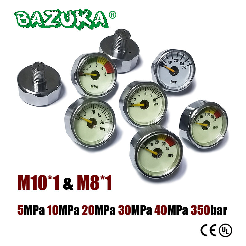 Mini manomètre de pompe à main haute pression, accessoires de assujet, 25mm, 1 pouce, Sochi, plongée, escalade, M10 x 1, M8 x 1, nouveau