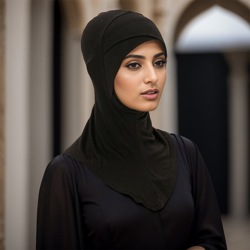 Ramadan Islamic Muslim Underscarf para Mulheres, Lenços de Cabeça, Turbantes Cabeça, Véu Hijab, Bonés Chapéu