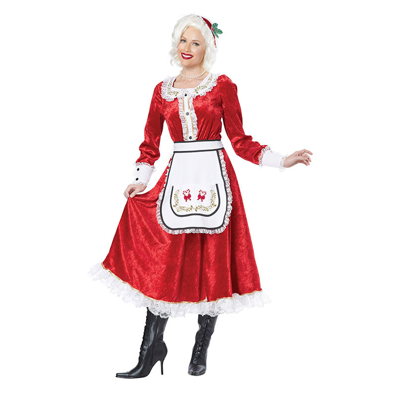 2022 New Arrival Mrs Santa Fancy Dress Christmas Mrs. Claus Costume