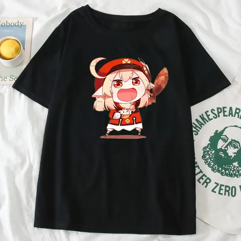 Новинка, женская футболка с принтом Genshin Impact Game, уличная одежда в стиле Харадзюку, милая мультяшная футболка с рисунком, Повседневная футболка